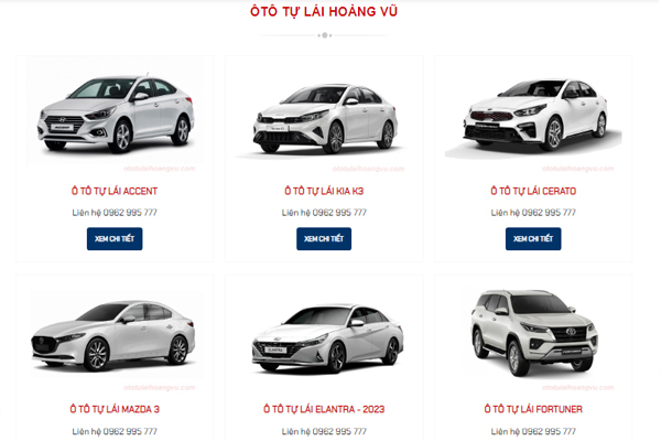 thuê oto tự lái hội an